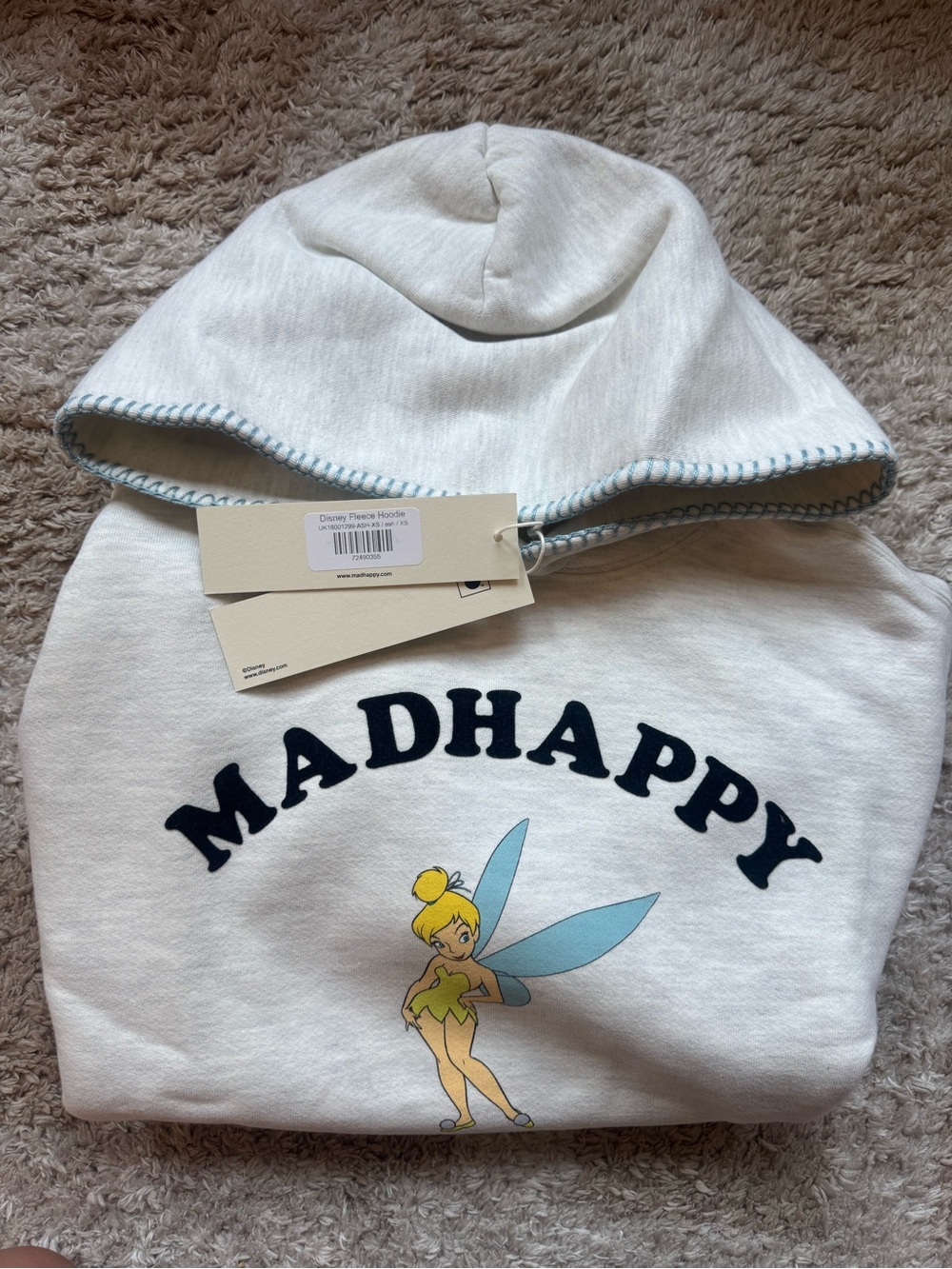 Madhappy x Tinker Bell Graphic Hoodie in Heather Gray